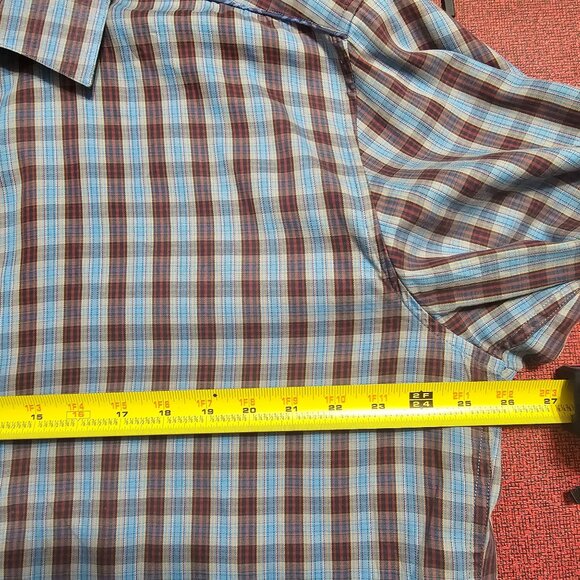 Robert Graham Mens Plaid Button Up Shirt Sz 2XL Flip Cuff Southwestern Old Money - Picture 10 of 11